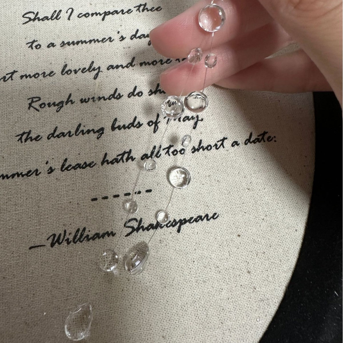 handmade dew rain earrings