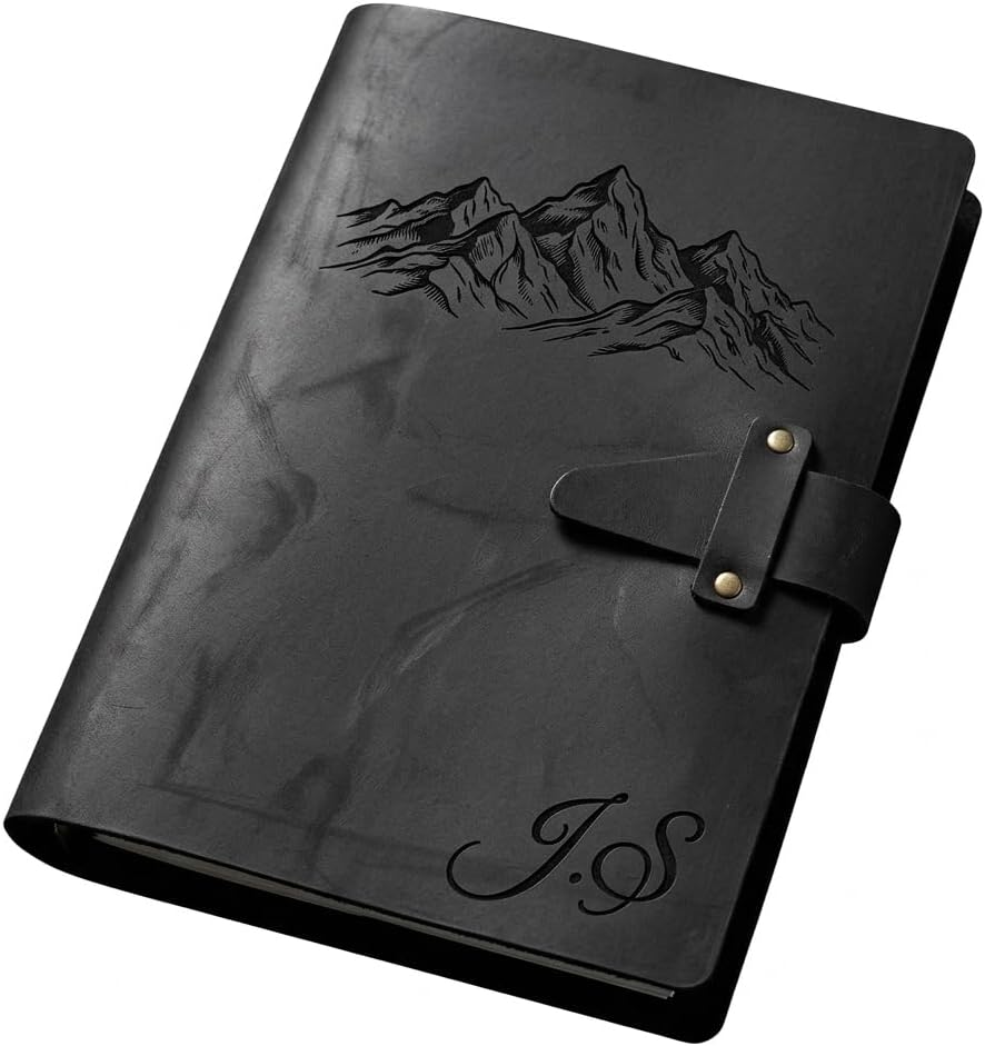 Personalized Engraved Leather Journal – A5 Crazy Horse Leather Refillable Notebook