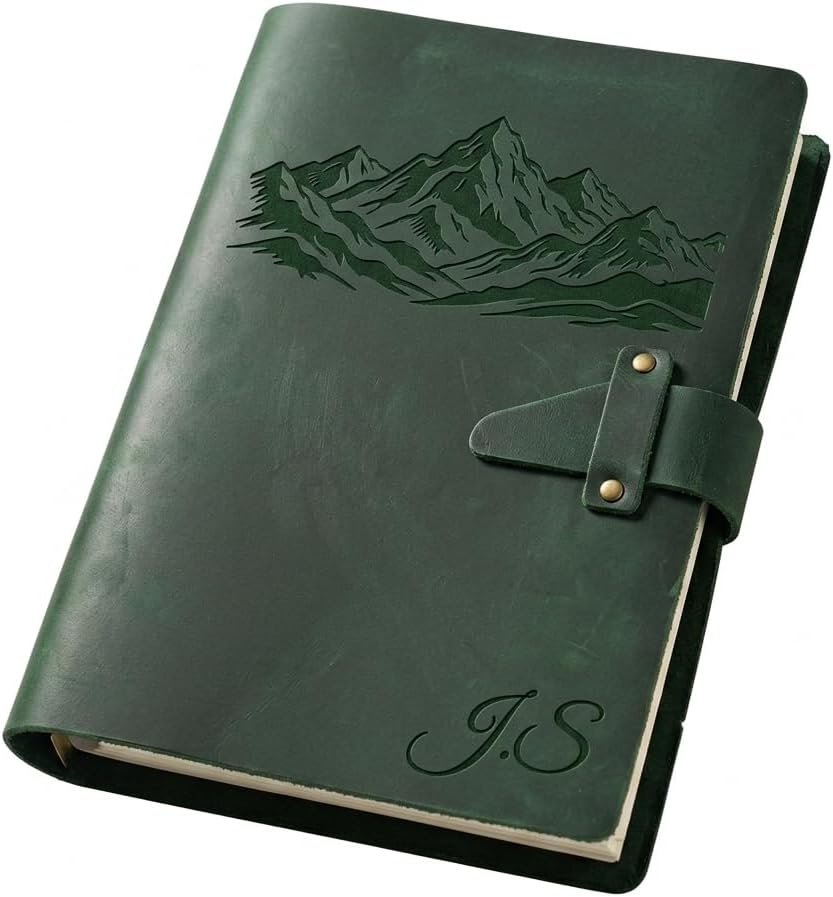 Personalized Engraved Leather Journal – A5 Crazy Horse Leather Refillable Notebook