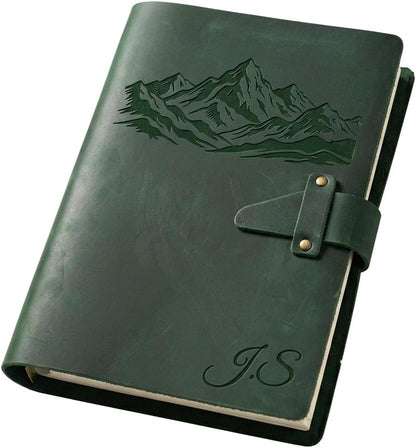 Personalized Engraved Leather Journal – A5 Crazy Horse Leather Refillable Notebook