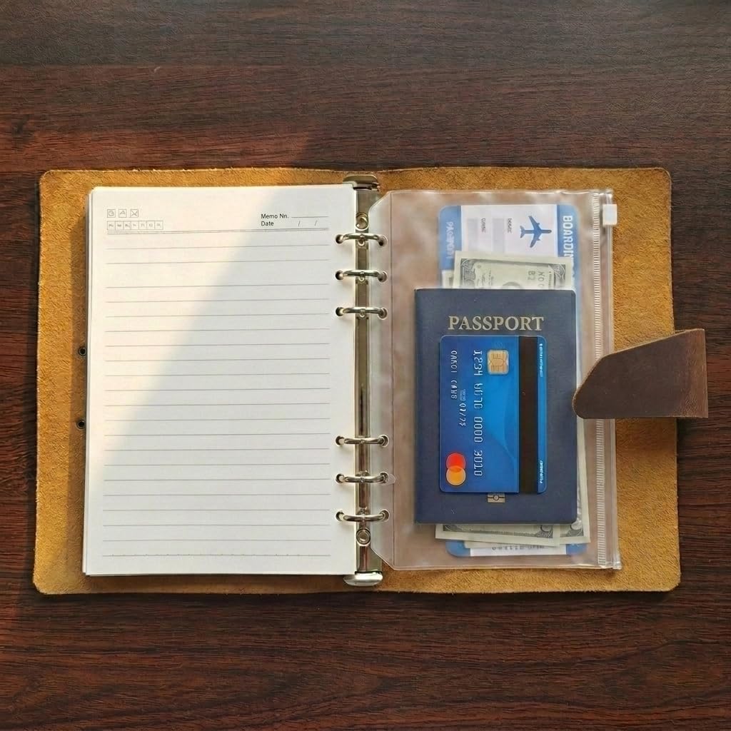 Personalized Engraved Leather Journal – A5 Crazy Horse Leather Refillable Notebook