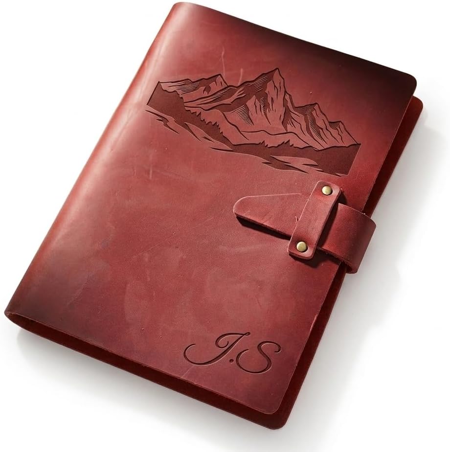 Personalized Engraved Leather Journal – A5 Crazy Horse Leather Refillable Notebook
