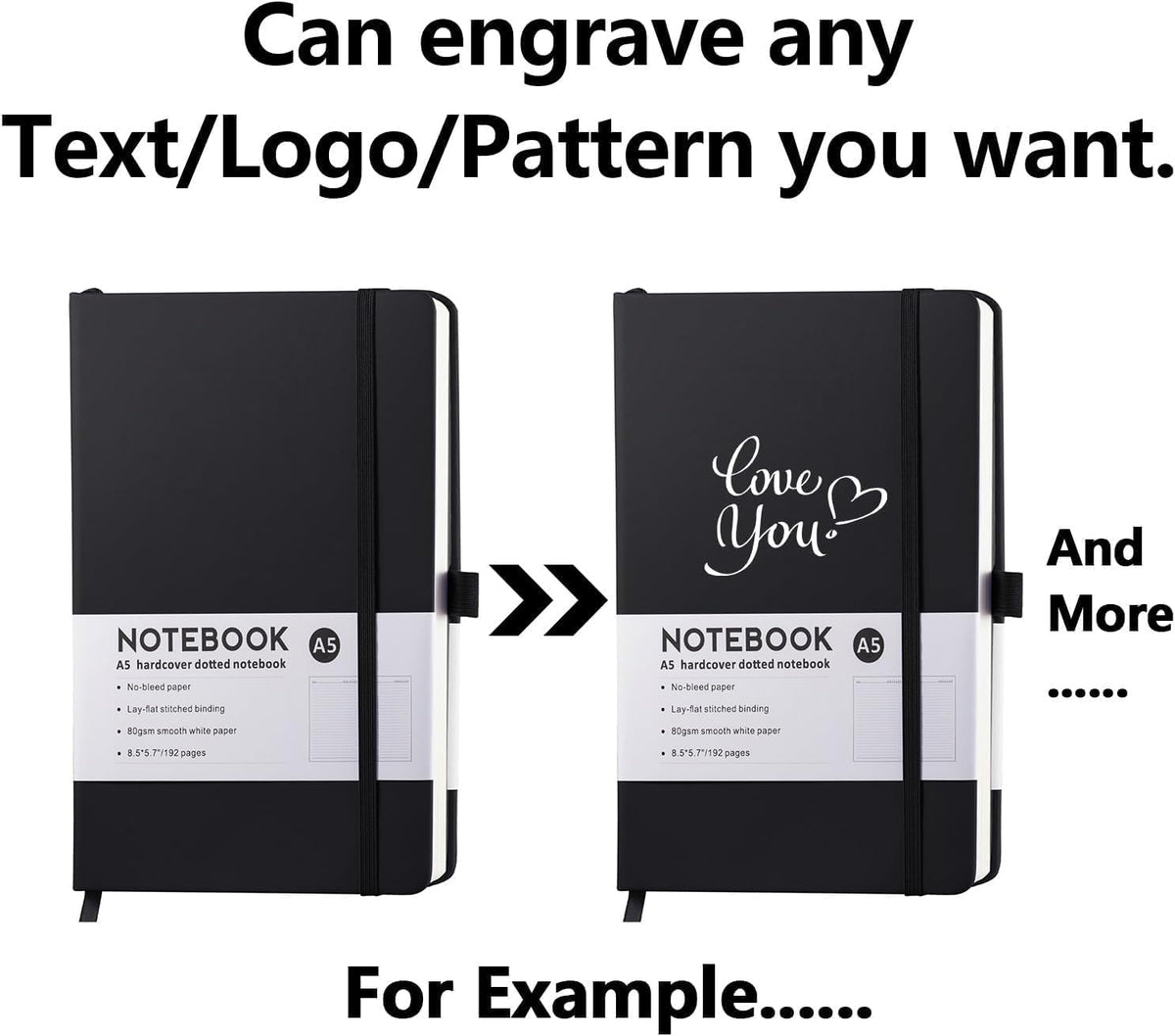 Custom Notebook Journal – Personalized with Logo, Text or Image, 192 Pages