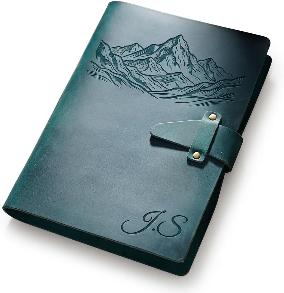 Personalized Engraved Leather Journal – A5 Crazy Horse Leather Refillable Notebook