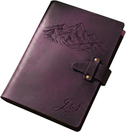 Personalized Engraved Leather Journal – A5 Crazy Horse Leather Refillable Notebook