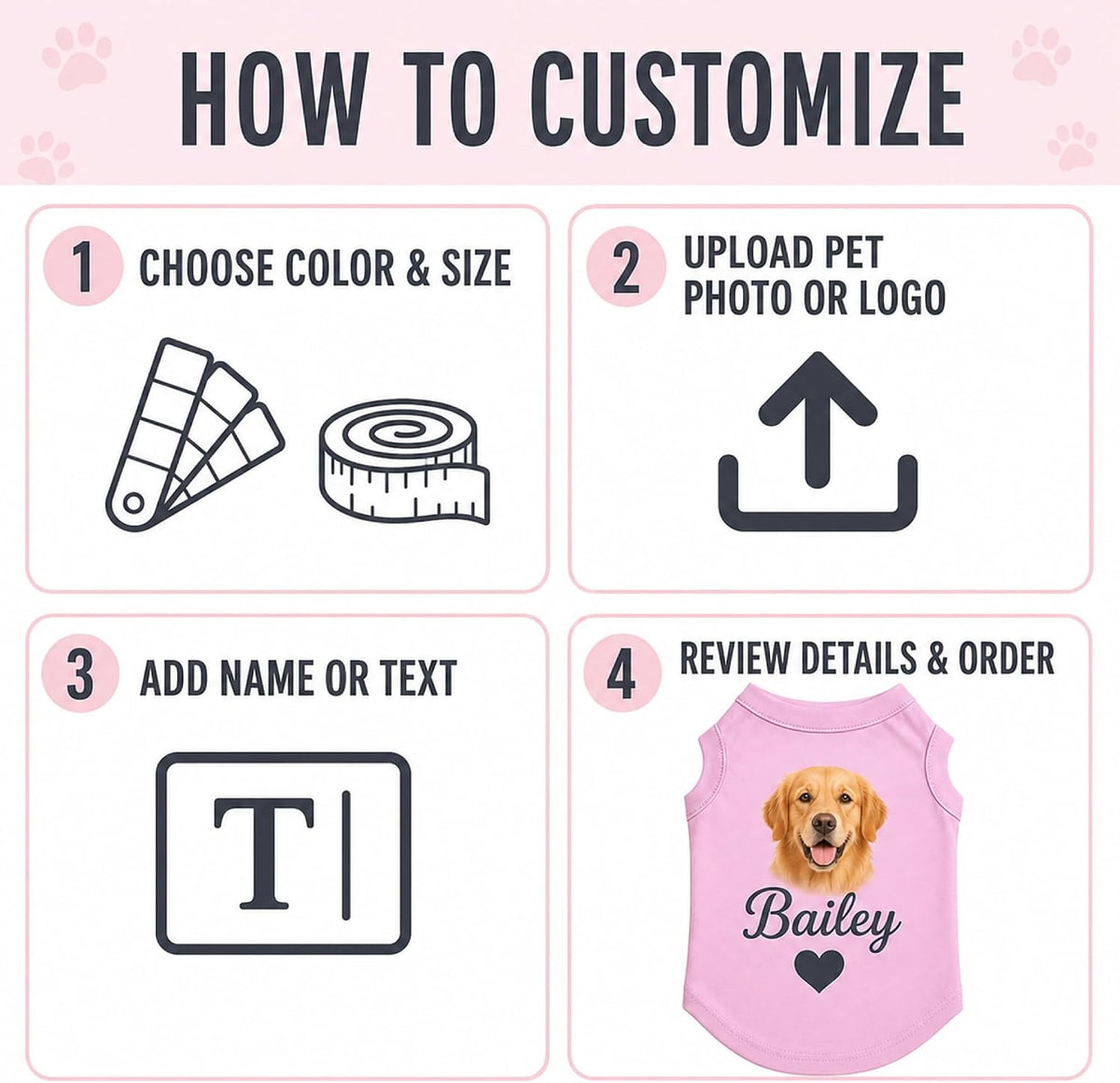 Personalized Dog Shirt for Birthdays and Pet Families