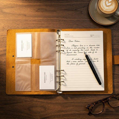 Personalized Engraved Leather Journal – A5 Crazy Horse Leather Refillable Notebook