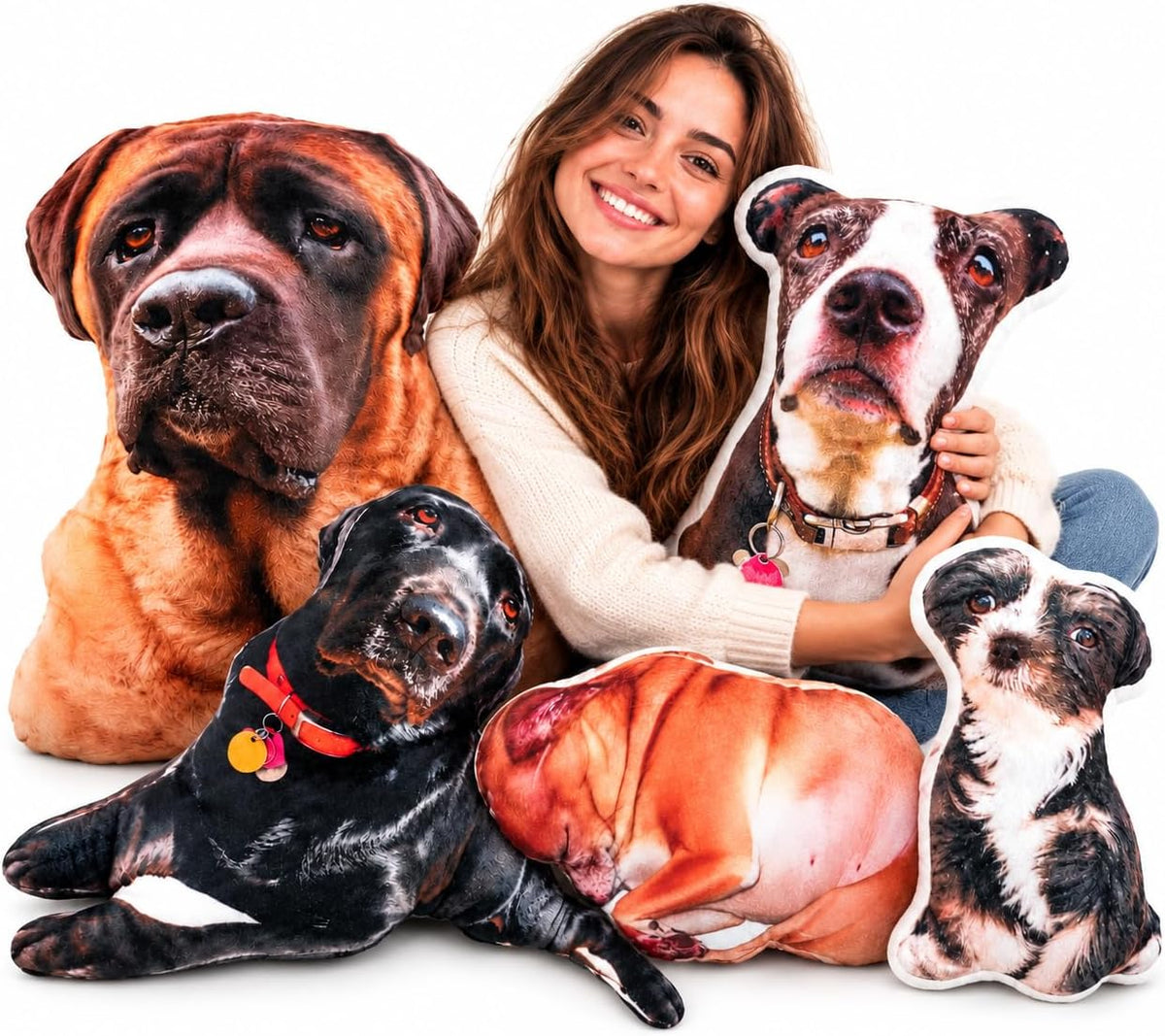 Custom Photo Pet Face Shaped Pillow