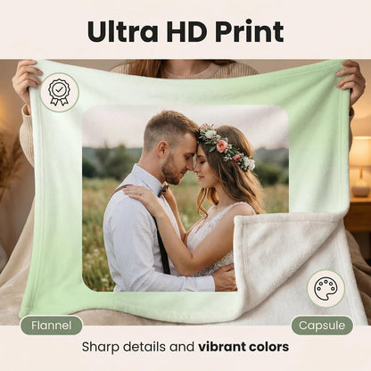 Personalized Photo Blanket – Custom Picture Flannel Throw