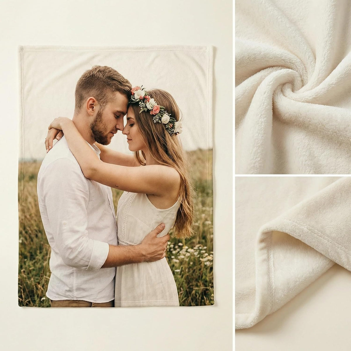 Personalized Photo Blanket – Custom Picture Flannel Throw