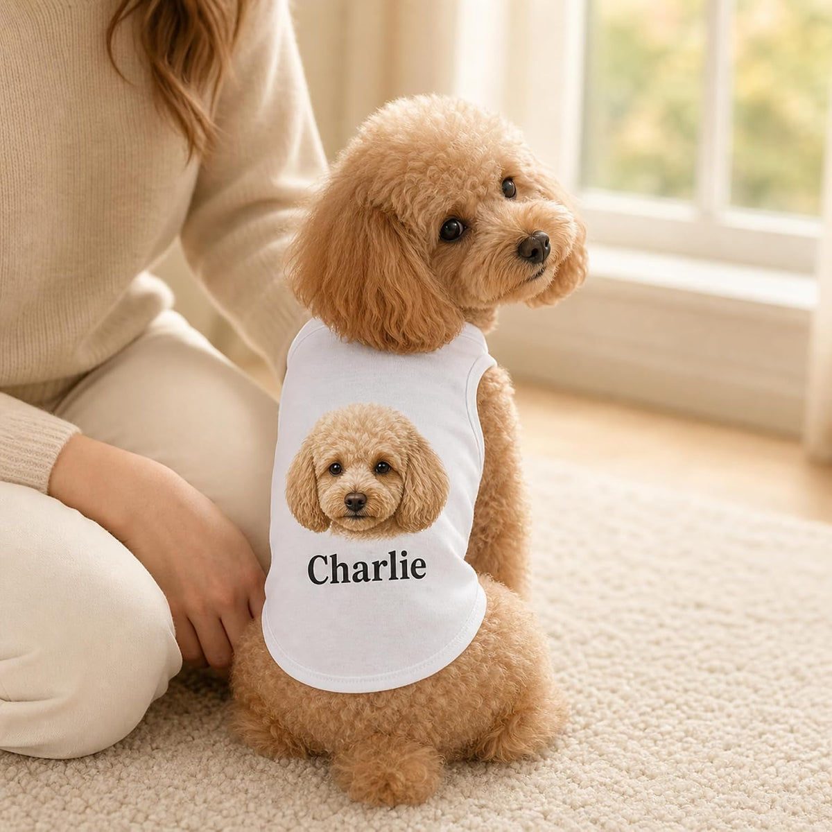 Custom Dog Shirt with Photo, Name, Text or Logo