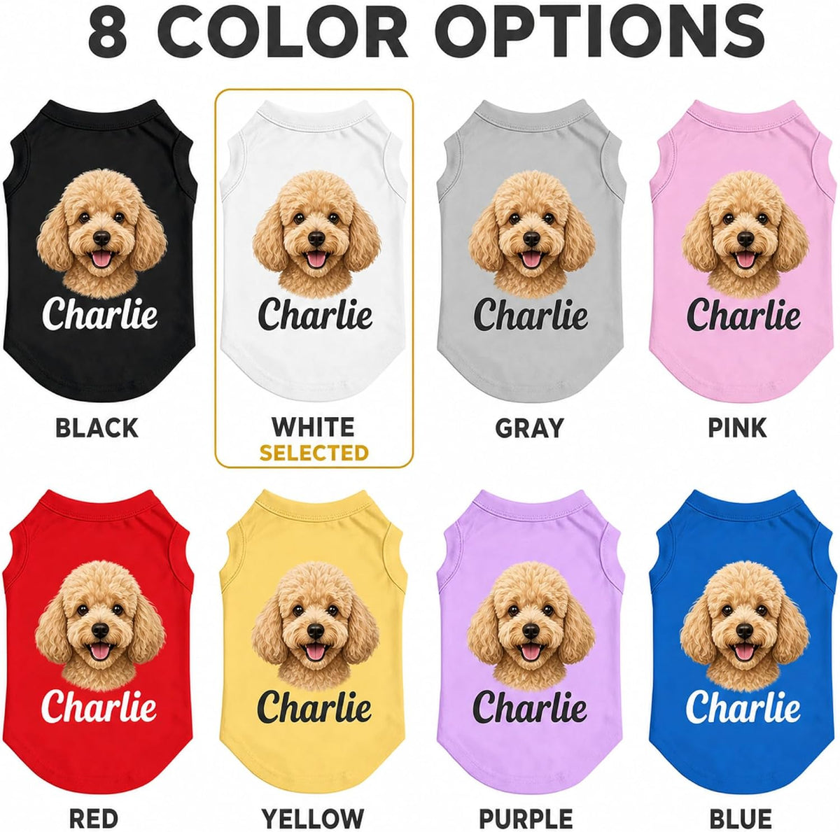 Custom Dog Shirt with Photo, Name, Text or Logo