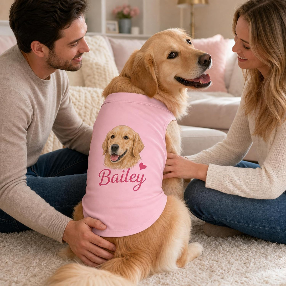 Personalized Dog Shirt for Birthdays and Pet Families