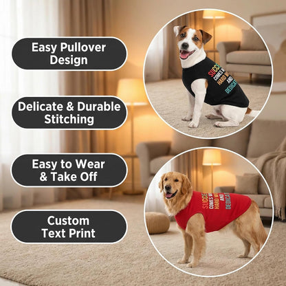 Personalized Dog Shirt with Name, Text or Logo – Polyester Pet Tank Top