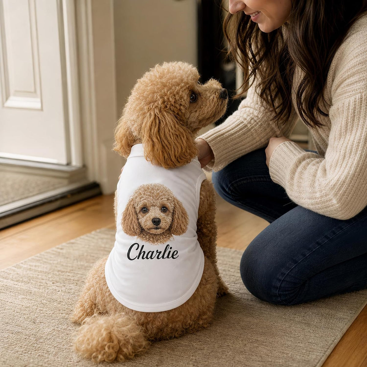 Custom Dog Shirt with Photo, Name, Text or Logo