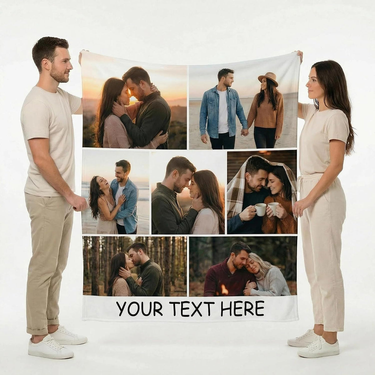 Personalized Photo Blanket – Custom Picture Flannel Throw