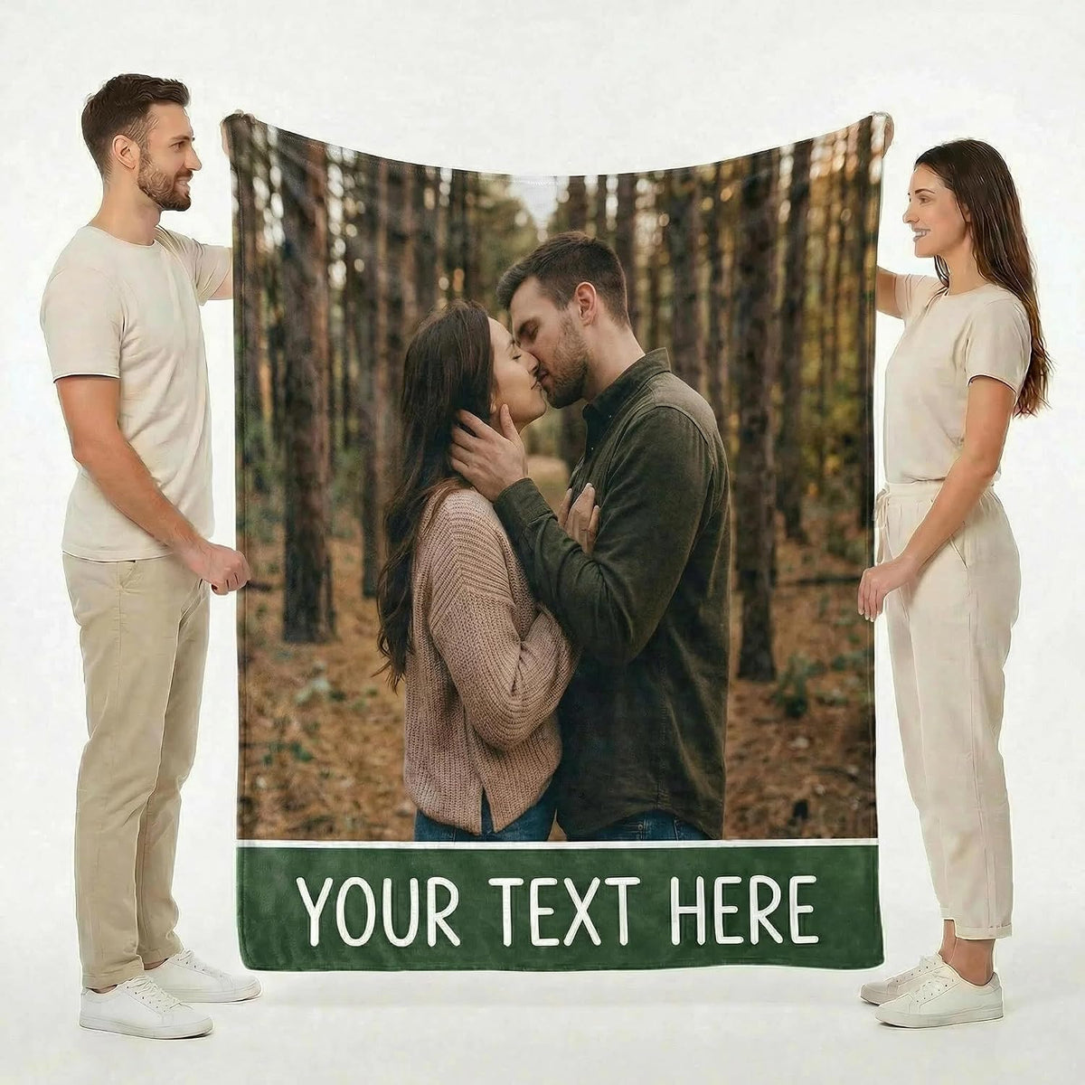 Personalized Photo Blanket – Custom Picture Flannel Throw