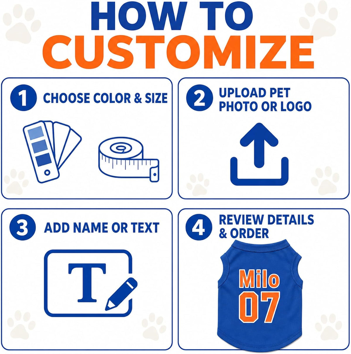 How to customize a pet shirt in 4 steps